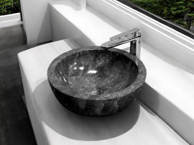 ROUND BLACK MARBLE SINK