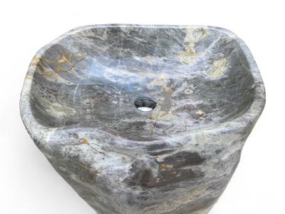 POLISHED MARBLE PEDESTAL WASHBASIN BIARRITZ