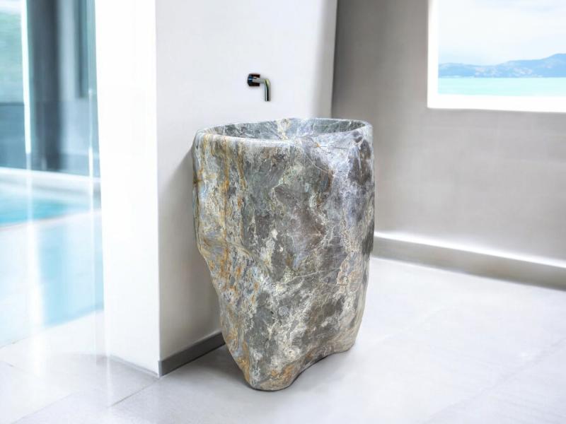 LAVABO A COLONNA IN MARMO BIARRITZ