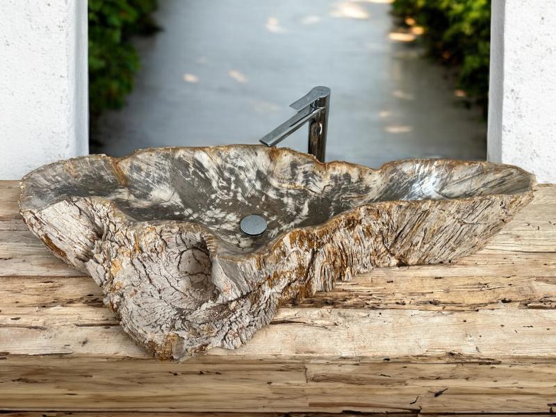 FOSSILIZED WOODEN WASHBASIN LAGUNA