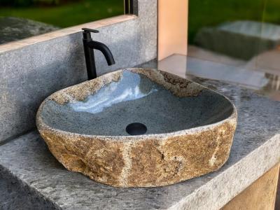 STONE WASHBASIN WITH COLOUR CONTRASTS LAKE