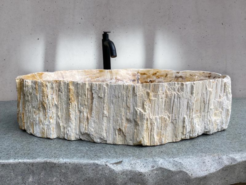 DESIGN WASHBASIN IN PETRIFIED WOOD MOON