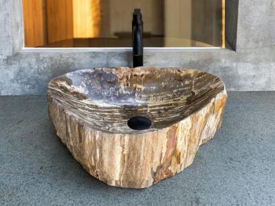 FOSSILE HOLZ WASCHBECKEN AKUA