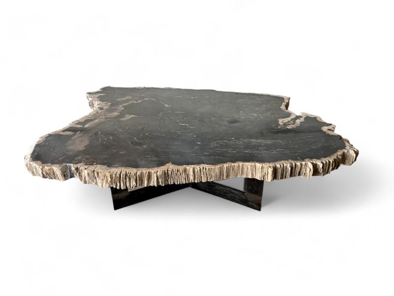 BUY DARK PETRIFIED WOOD TABLE LUXOR