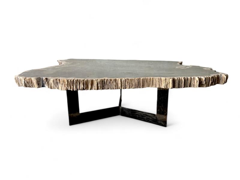 BLACK PETRIFIED WOOD TABLE LUXOR