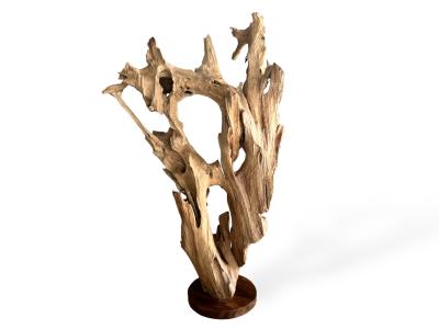 TEAK WOOD ORGANIC SCULPTURE CANCUN