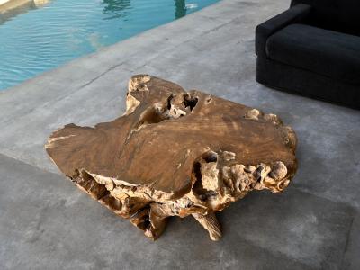 RUSTIC WOODEN COFFEE TABLE ELDA