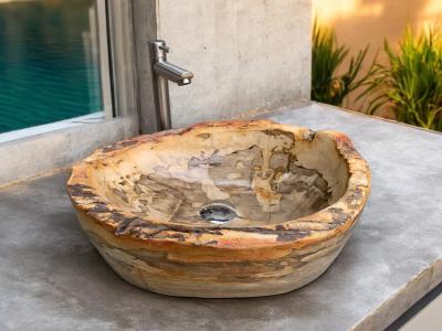 LAVABO DE MADERA FOSILIZADA MANGATA