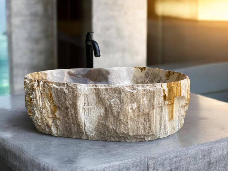 LAVABO DE MADERA PETRIFICADA GIZA