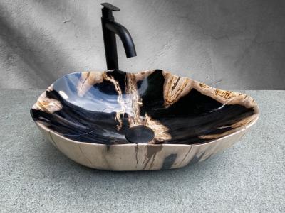 EXCLUSIVO LAVABO DE MADERA PETRIFICADA MUY FINO JEWEL