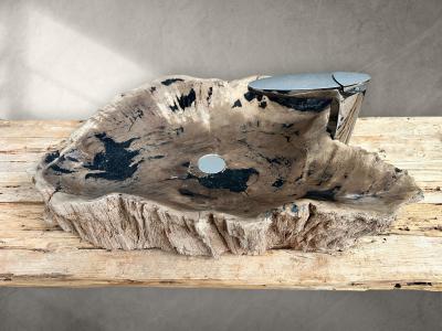 PETRIFIED WOOD WASHBASIN AGANOA