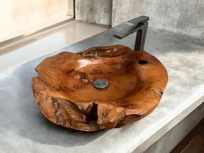 TEAK WOOD WASHBASIN SAUVAGE