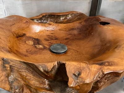 LAVABO DA APPOGGIO IN LEGNO DI TEAK WILD