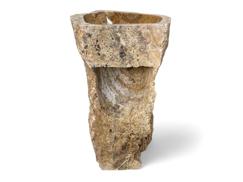 LAVABO SUR COLONNE EN PIERRE ONYX LA NAPOULE