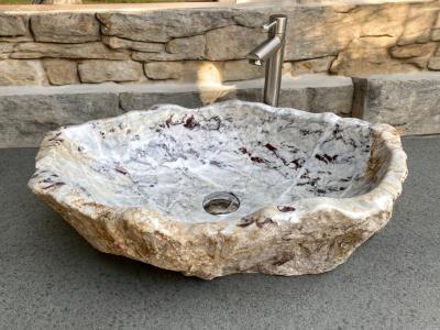 LAVABO DA APPOGGIO IN PIETRA NATURALE GRECO