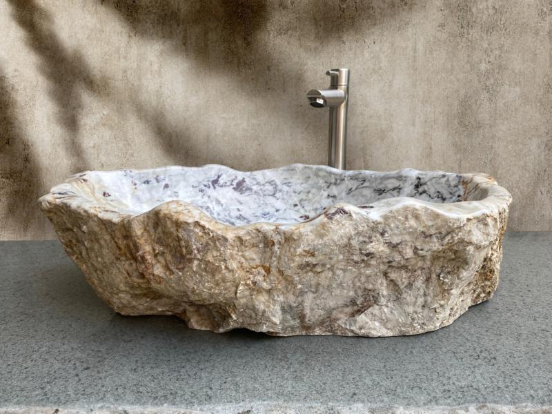 LAVABO DE PIEDRA DE MARMOL BEIGE GREEK