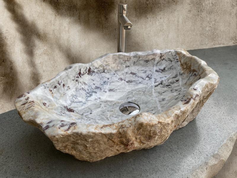 EXCLUSIU LAVABO DE PEDRA DE MARBRE GREC