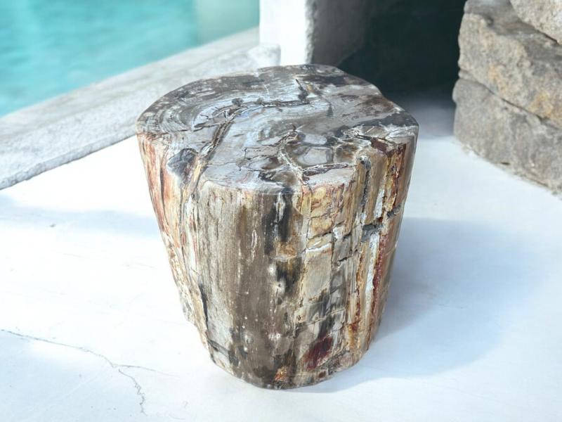 PETRIFIED WOOD SIDE TABLE HANOI