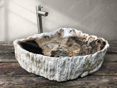 LAVABO DA APPOGGIO IN LEGNO PETRIFICATO FRANCIS