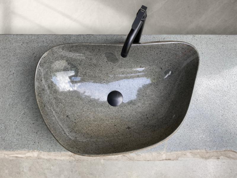 GREY NATURAL STONE SINK AMSTERDAM