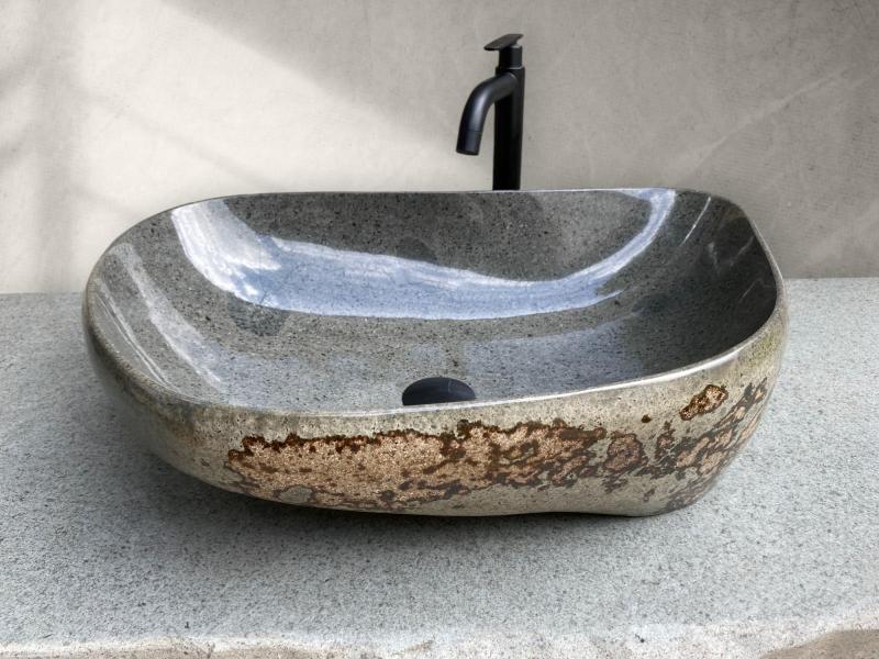 BUY GREY NATURAL STONE SINK AMSTERDAM