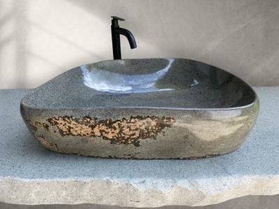 GREY NATURAL STONE WASHBASIN AMSTERDAM