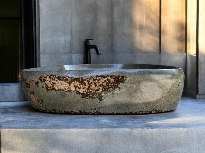 GREY STONE WASHBASIN AMSTERDAM