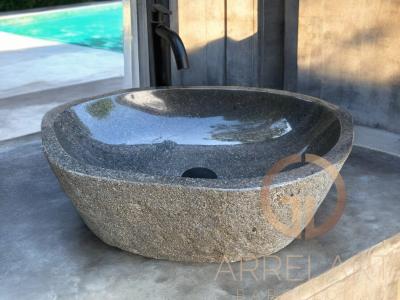 LAVABO DE ROCA GRIS VISON CAMBOYA