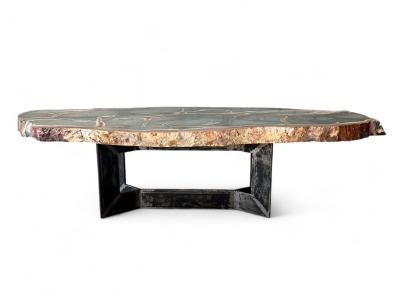 TABLE BASSE EN PIERRE AUX COULEURS NATURELLES