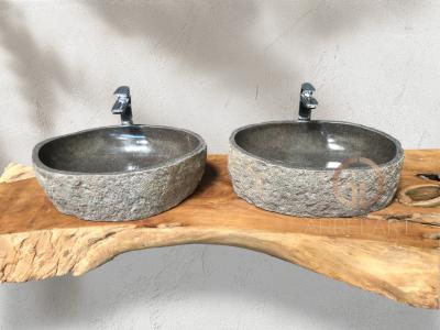 SET WASHBASIN RIVER STONE