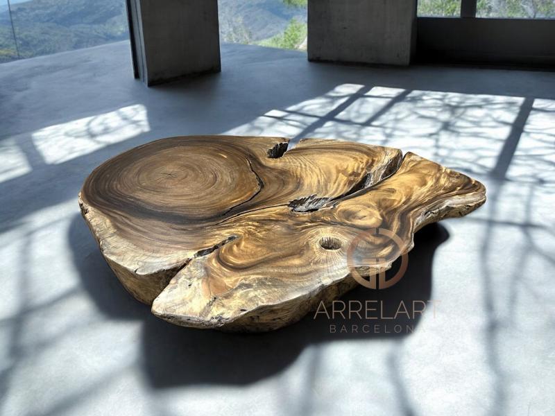 GRANDE TABLE BASSE EN BOIS TROPICAL ZERMATT