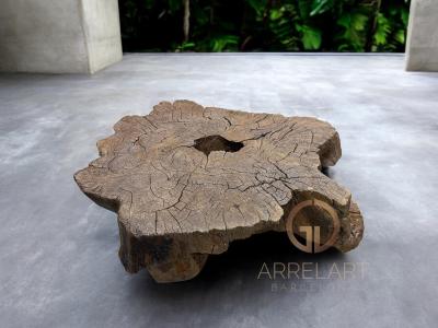 RUSTIC WOOD COFFEE TABLE SANDRINE