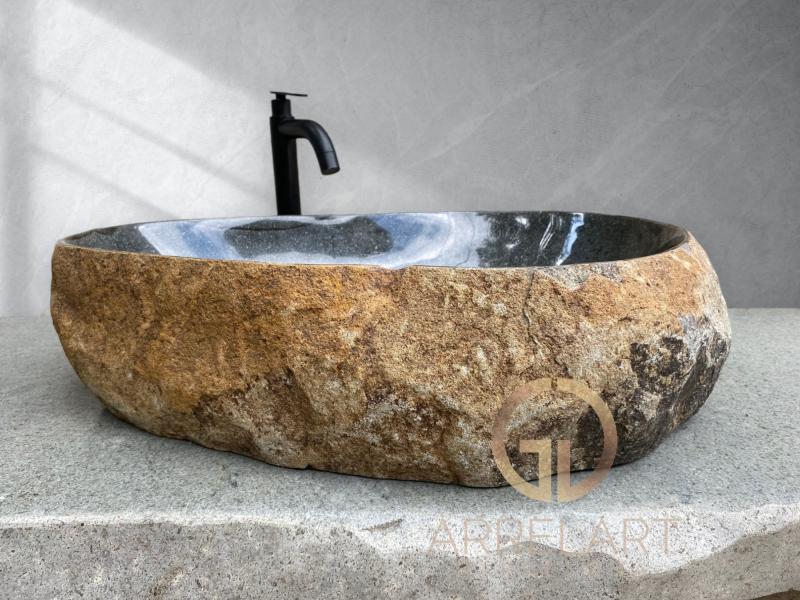 LAVABO DE PIEDRA MARRON OSCURO DANIA