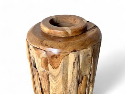 RUSTIC TEAK WOOD VASE BELGRADE