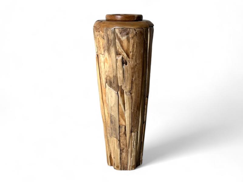 RUSTIC TEAK WOOD VASE BELGRADE