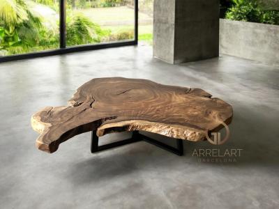 TABLE BASSE RUSTIQUE EN BOIS TROPICAL SAINT-MARIN