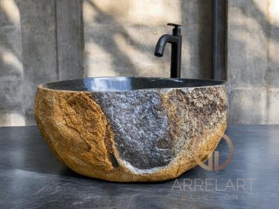 LAVABO DE PIEDRA MARRON OSCURO DANIA