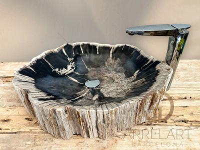 LAVABO DE MADERA FOSILIZADA AMANZI