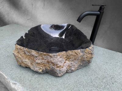 GRAY AND BLACK STONE WASHBASIN LLAFRANC