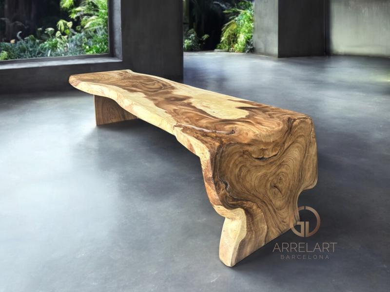 MESA EN L DE MADERA NATURAL PORTOFINO