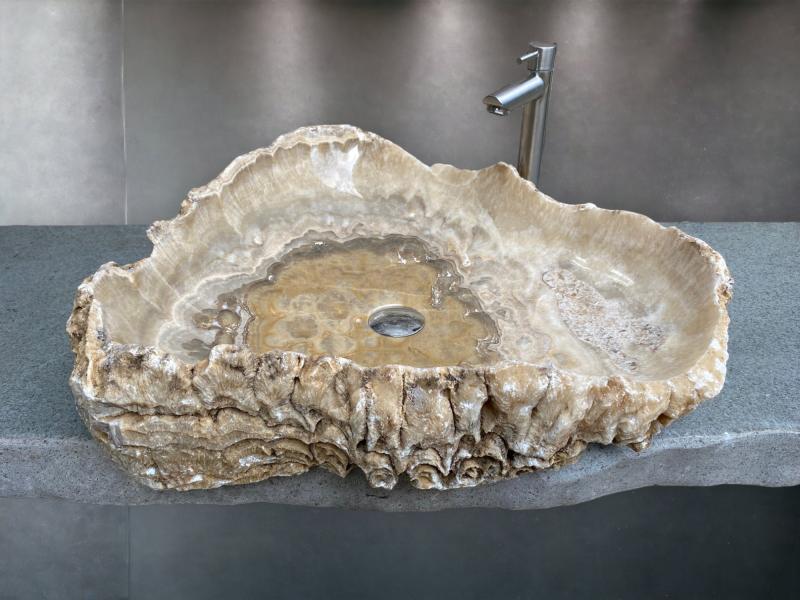 LAVABO DA APPOGGIO IN PIETRA NATURALE LUCIDA VALENTINO