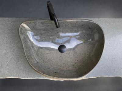 GREY NATURAL STONE SINK AMSTERDAM