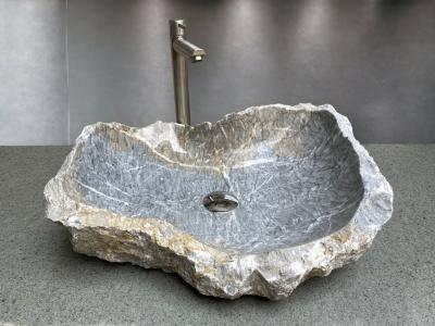 Lavabo da Appoggio Rustico in Marmo Grigio