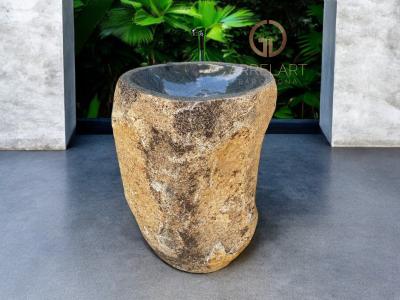 TOTEM WASHBASIN IN NATURAL MEGALITH STONE