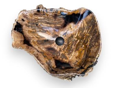 LAVABO A PAVIMENTO IN LEGNO PIETRIFICATO ZANZIBAR