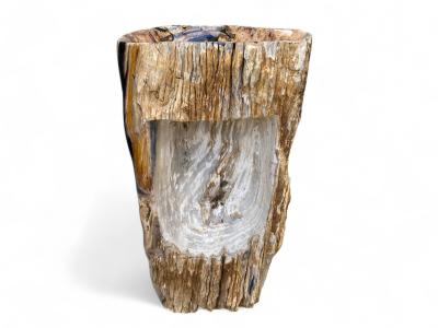 DETAIL OF PEDESTAL SINK IN PETRIFIED WOOD ZANZIBAR