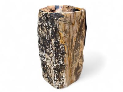 PEDESTAL SINK IN PETRIFIED WOOD ZANZIBAR