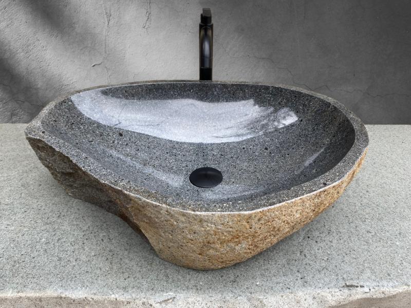 LAVABO DE PIEDRA GRIS MONACO