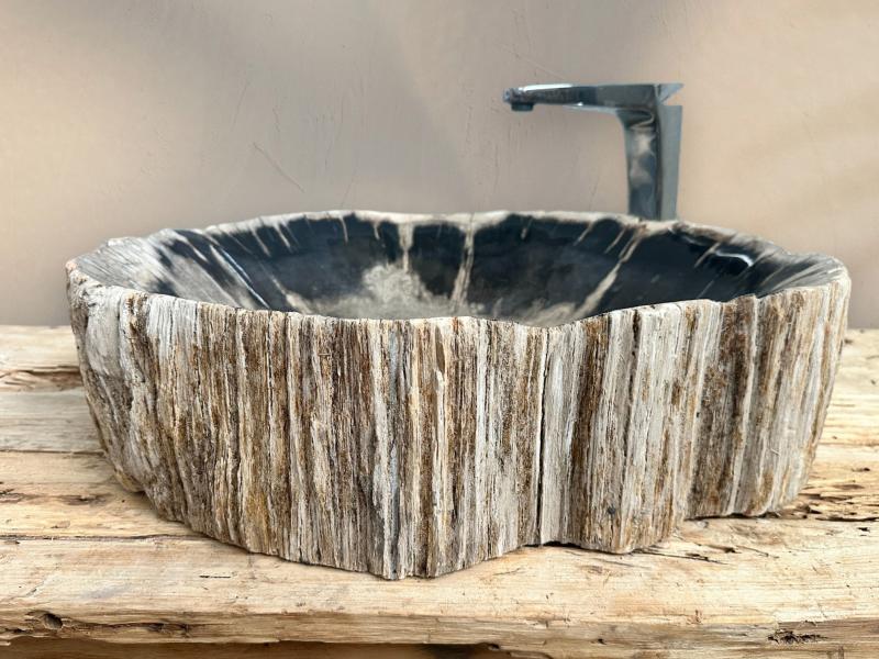 EXCLUSIVE PETRIFIED WOOD SINK AMANZI