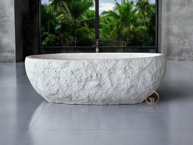 WHITE STONE BATHTUB GRECIA